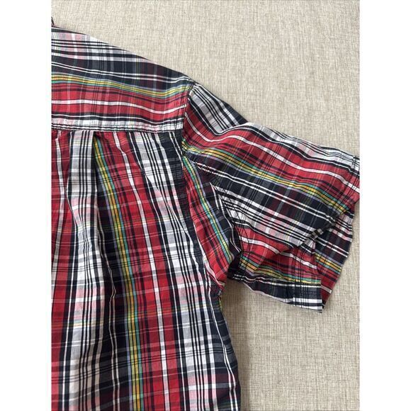 Duluth Trading Co Shirt Men's Medium BBQ Short Sleeve 72510 Plaid Button Front - Picture 6 of 8